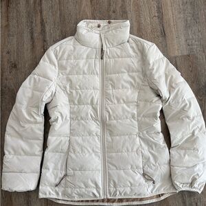 Women's Cream Puffer Jacket- Avalanche